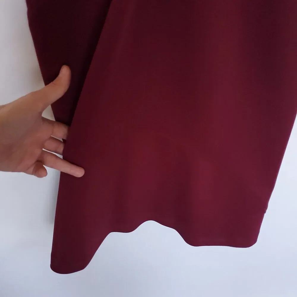 Zac Posen Z Spoke Women Mini Dress Sheath Knee Length Size0 Burgundy Bodycon NWT - Picture 10 of 14
